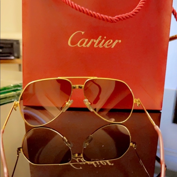 Vintage Cartier Santos vintage sunglasses 56/14 Fred Cardin c- decor glasses - Picture 4 of 9